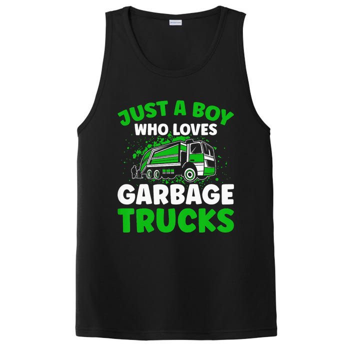 Just A  Who Loves Garbage Trucks PosiCharge Competitor Tank