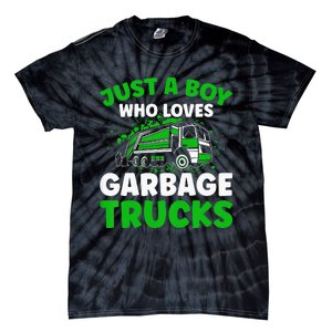 Just A  Who Loves Garbage Trucks Tie-Dye T-Shirt