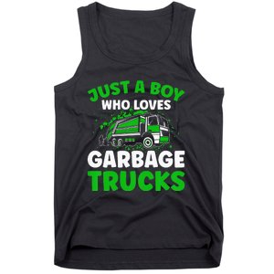 Just A  Who Loves Garbage Trucks Tank Top