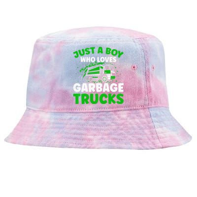 Just A  Who Loves Garbage Trucks Tie-Dyed Bucket Hat