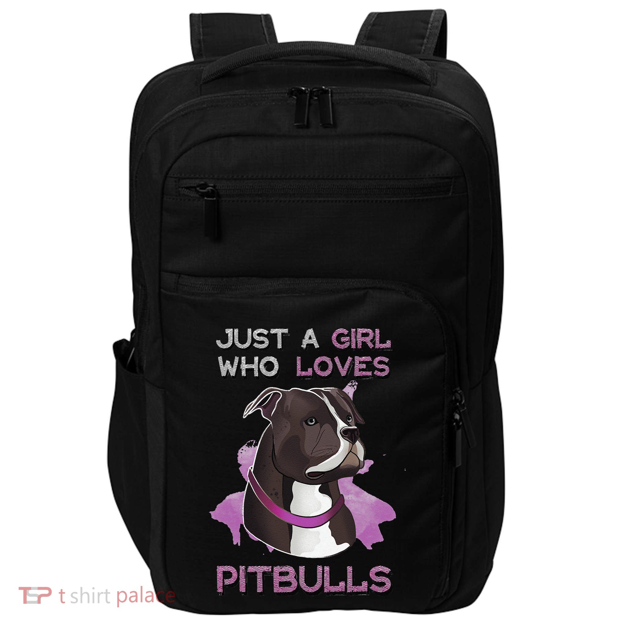 Just A Who Loves Pitbulls Funny Pitbull Dog Owner Quote Impact Tech Backpack