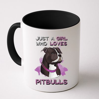 Just A Who Loves Pitbulls Funny Pitbull Dog Owner Quote Mug