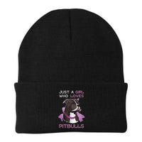 Just A Who Loves Pitbulls Funny Pitbull Dog Owner Quote Beanie