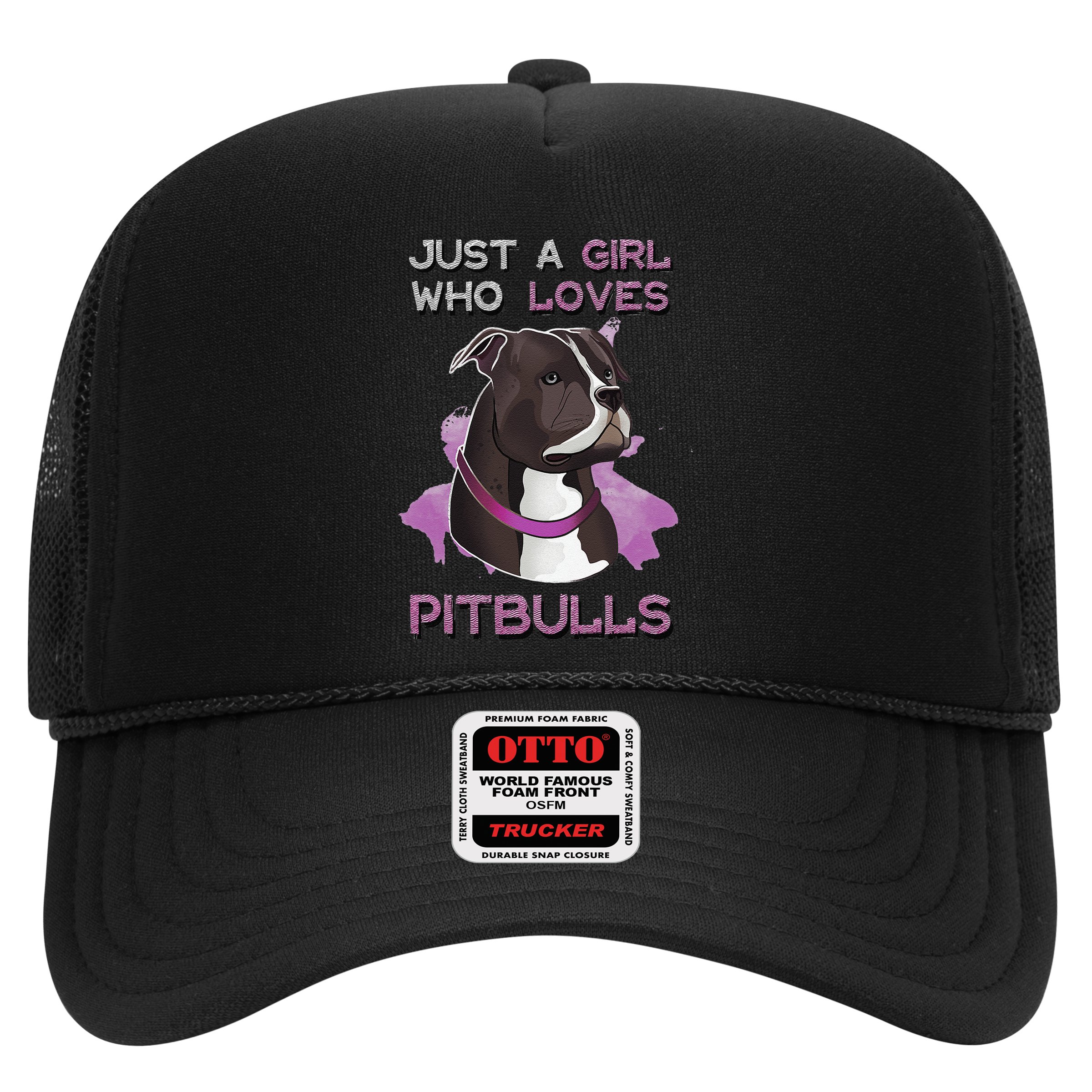 Just A Who Loves Pitbulls Funny Pitbull Dog Owner Quote Hat