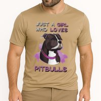 Just A Who Loves Pitbulls Funny Pitbull Dog Owner Quote Cooling Performance Crew T-Shirt