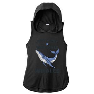 Just A Who Loves Whales Funny Whale Gift Ladies PosiCharge Tri-Blend Wicking Draft Hoodie Tank