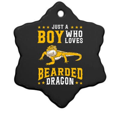 Just A  Who Loves Bearded Dragon Ceramic Star Ornament