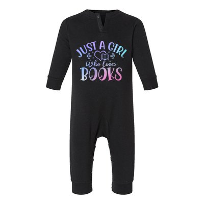 Just A Who Loves Books Reader Reading Cool Gift Infant Fleece One Piece