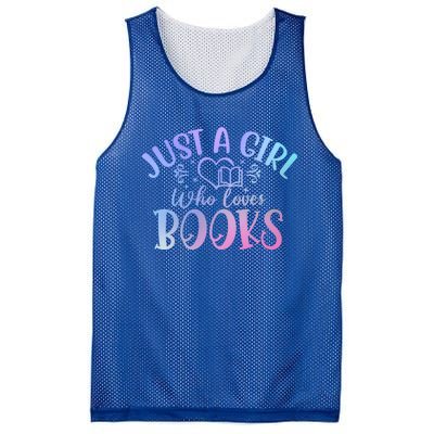 Just A Who Loves Books Reader Reading Cool Gift Mesh Reversible Basketball Jersey Tank