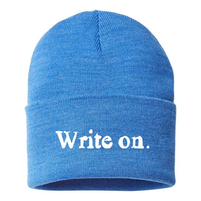 Journalist Autor Writer Write On Book Journalist Gift Sustainable Knit Beanie