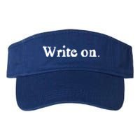 Journalist Autor Writer Write On Book Journalist Gift Valucap Bio-Washed Visor