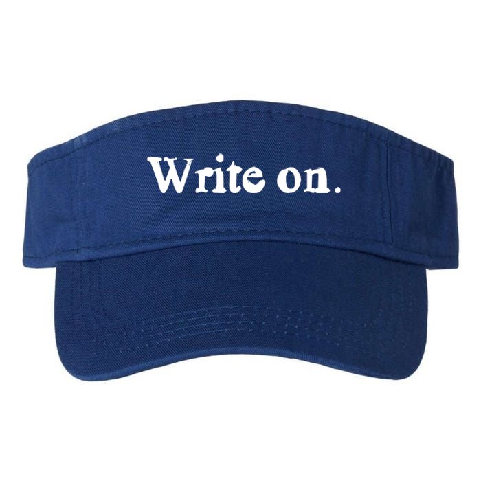 Journalist Autor Writer Write On Book Journalist Gift Valucap Bio-Washed Visor