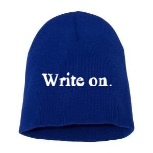 Journalist Autor Writer Write On Book Journalist Gift Short Acrylic Beanie