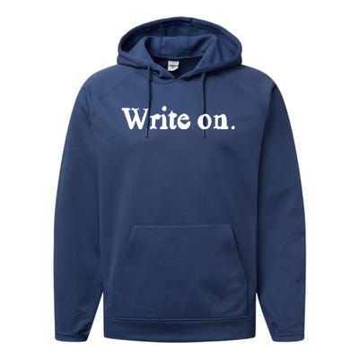 Journalist Autor Writer Write On Book Journalist Gift Performance Fleece Hoodie