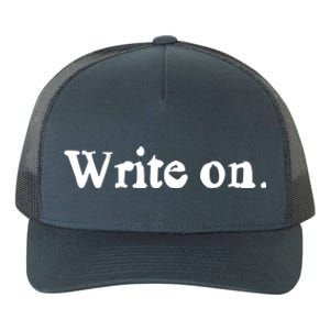 Journalist Autor Writer Write On Book Journalist Gift Yupoong Adult 5-Panel Trucker Hat