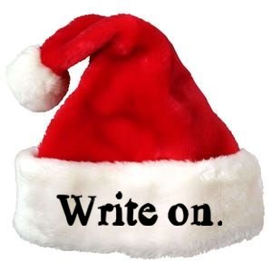 Journalist Autor Writer Write On Book Journalist Gift Premium Christmas Santa Hat