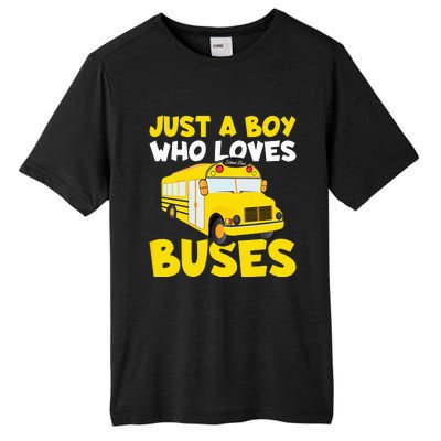 Just a  who loves Buses Tall Fusion ChromaSoft Performance T-Shirt