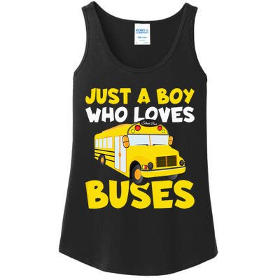 Just a  who loves Buses Ladies Essential Tank