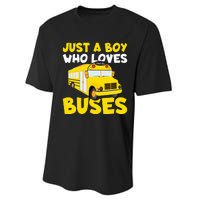 Just a  who loves Buses Performance Sprint T-Shirt