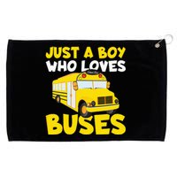 Just a  who loves Buses Grommeted Golf Towel