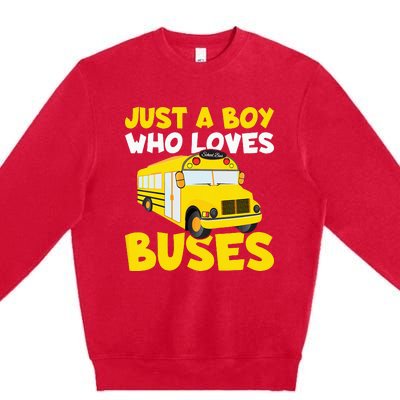 Just a  who loves Buses Premium Crewneck Sweatshirt