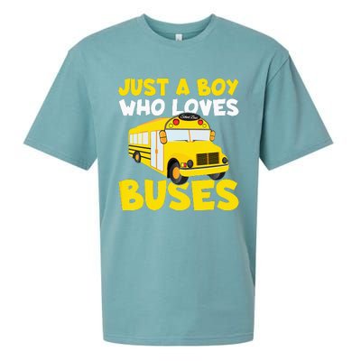 Just a  who loves Buses Sueded Cloud Jersey T-Shirt