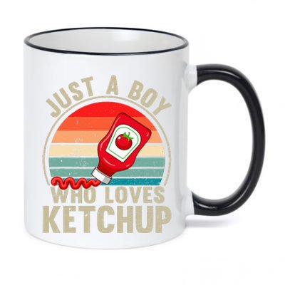 Just a Who Loves Ketchup Catsup Condiment Lover 11oz Black Color Changing Mug