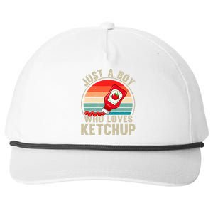 Just a Who Loves Ketchup Catsup Condiment Lover Snapback Five-Panel Rope Hat