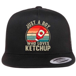 Just a Who Loves Ketchup Catsup Condiment Lover Flat Bill Trucker Hat