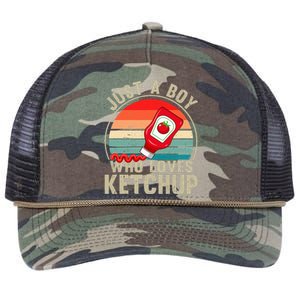 Just a Who Loves Ketchup Catsup Condiment Lover Retro Rope Trucker Hat Cap