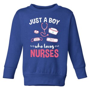 Just A Who Loves Nurses Gift Toddler Sweatshirt