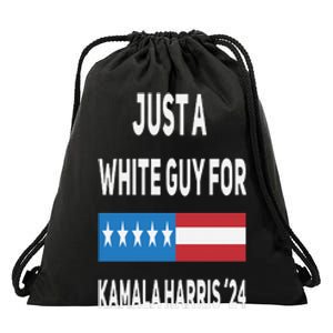 Just A White Guy For Kamala Harris 2024 Drawstring Bag