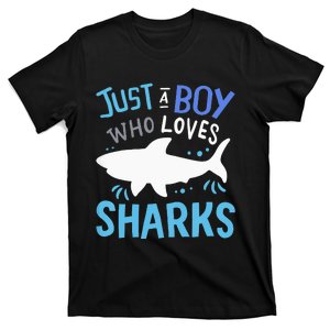 Just A  Who Loves Sharks  T-Shirt