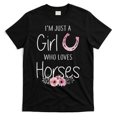 Just A Who Loves Horses Horse T-Shirt