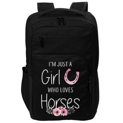 Just A Who Loves Horses Horse Impact Tech Backpack
