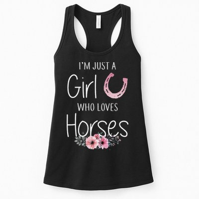 Just A Who Loves Horses Horse Womens Tank Top