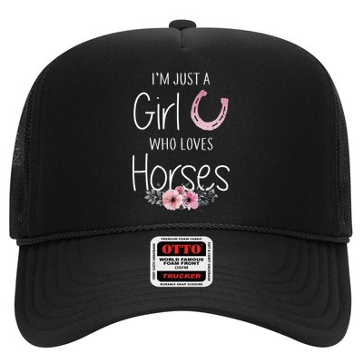 Just A Who Loves Horses Horse Trucker Hat