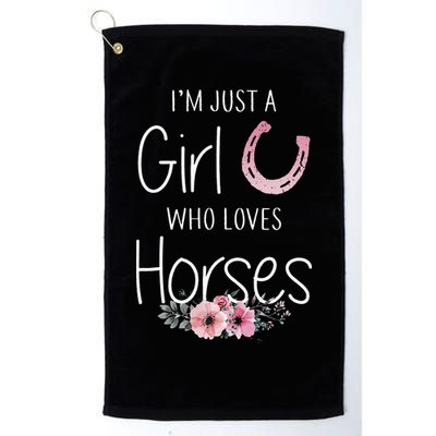 Just A Who Loves Horses Horse Golf Towel