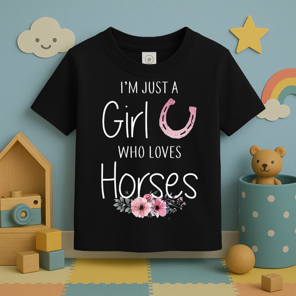 Just A Who Loves Horses Horse Toddler T-Shirt