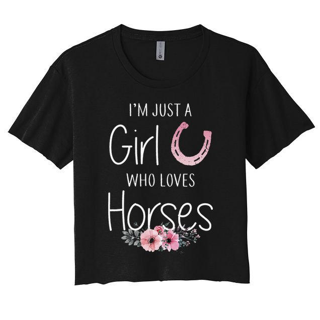 Just A Who Loves Horses Horse Crop Top