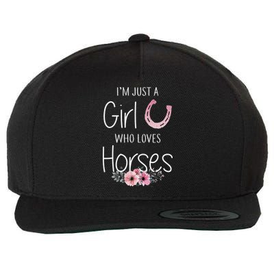 Just A Who Loves Horses Horse Wool Snapback Cap