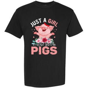 Just A Who Loves Pigs Garment-Dyed Heavyweight T-Shirt