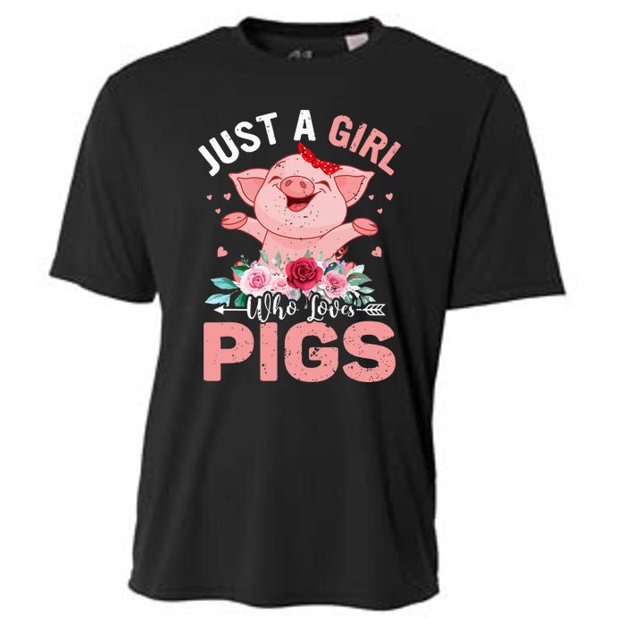 Just A Who Loves Pigs Cooling Performance Crew T-Shirt