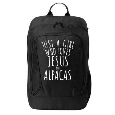 Just a who Loves Jesus and Alpacas Funny City Backpack