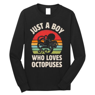 Just A  Who Loves Sea Animals Octopus  Long Sleeve Shirt