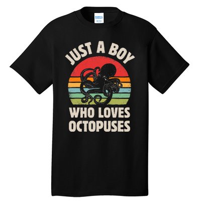 Just A  Who Loves Sea Animals Octopus  Tall T-Shirt