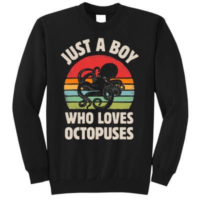 Just A  Who Loves Sea Animals Octopus  Tall Sweatshirt