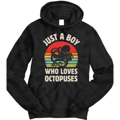 Just A  Who Loves Sea Animals Octopus  Tie Dye Hoodie