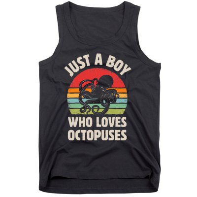 Just A  Who Loves Sea Animals Octopus  Tank Top