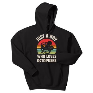 Just A  Who Loves Sea Animals Octopus  Kids Hoodie